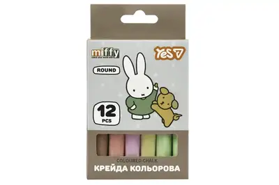 Крейда кольорова 400564 "Miffy" 12 шт, кругла Yes купити