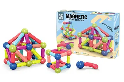 Конструктор магнітний MAGNETIC STICKS H03 42 дет. в коробці р. 28*5,8*22 см. купити