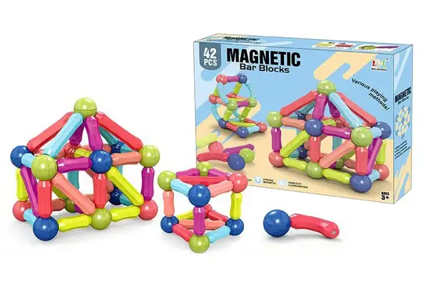 Конструктор магнітний MAGNETIC STICKS H03 42 дет. в коробці р. 28*5,8*22 см. купити