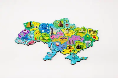 Пазл Мапа України на магніті PuzA4-22926 PuzzleOk купити