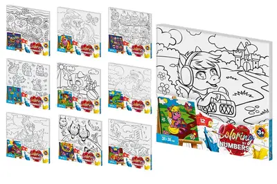 Набір для розпису по номерах 31x31 см CBN-01-01,02,03,04...10 "Coloring by numbers" серія 1 DANKO купити