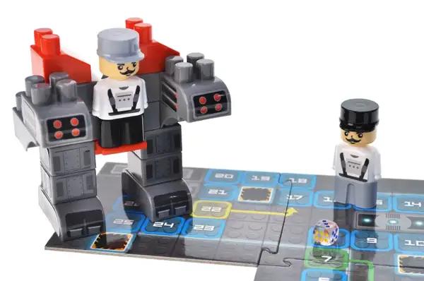 Конструктор блочний QB300-102 "Block&Steps: Бої Роботів" + ходилка і меморі гра 3в1, 44дет. qbee купити недорого в Україні, фото 4