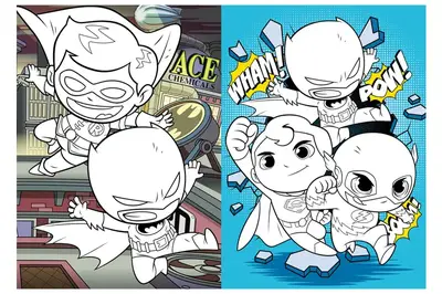 Розмальовка зі стікерами LCB40 "Super Friends" Ideyka купити