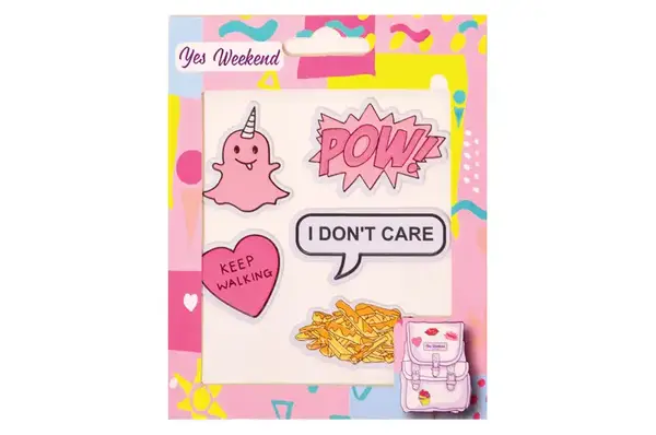 Набір наклейок YES "Patch stiker", I don’t care купити