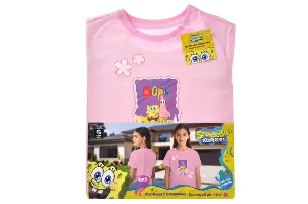 Футболка бавовняна QB-SB-001-15-110-116 SpongeBob Kids 110-116 qbee купити недорого в Україні, фото 3