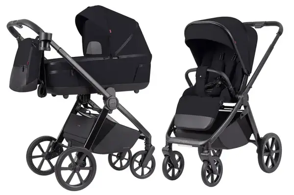 Коляска універсальна CRL-6540/1 "Omega" 2in1 Cosmo Black + adapters CARRELLO купити