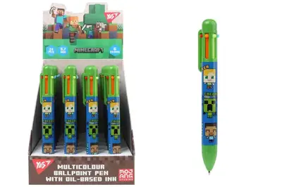 Ручка кулькова Yes «Minecraft» 0,7 мм Автоматична 6 кольорів купити