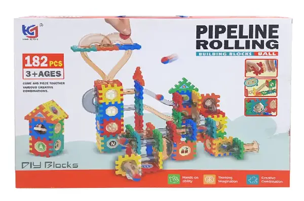 Конструктор-лабіринт "Кулькотрек" 185дет в коробці E041 р.46*34*6,5см купити