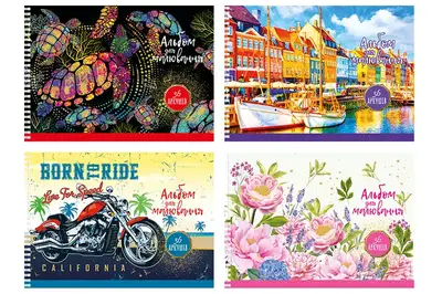 Альбом для малювання 36 арк.на спіралі (глітер), Преміум 120 г/м2 АМ-ГП-120-36 купити