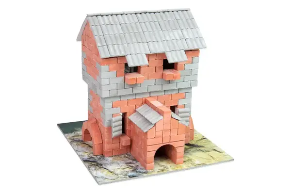 Будівельний набір для творчості з міні-цеглинок BLOCKY "Дім на скелі" 31017 STRATEG купити недорого в Україні, фото 3