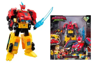 Ігровий набір з роботом-трансформером DINOSTER – EU580811 РАПТОР ТРОН (2 машини) Ігровий набір з роботом-трансформером DINOSTER – EU580811 РАПТОР ТРОН (2 машини) купити