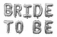 Надпис ""Bride to be"" срібний 16' (40см) купити недорого в Україні, фото 5103