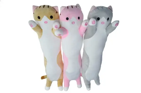 М`яка іграшка-подушка "Кіт-Батон" в асортименті 70 см купити