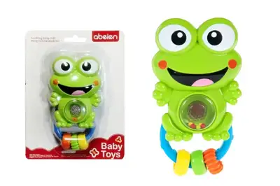 Брязкальце 56008 "Жабеня" на батарейках, музика, світло, на блістері р.20x3,5x15 см YG Toys купити