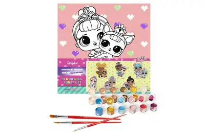 Набір для розпису по номерах 40x40 см KHO6291 "L.O.L. TroopSurprise Miss Baby With Miss Puppy" Ideyka купити