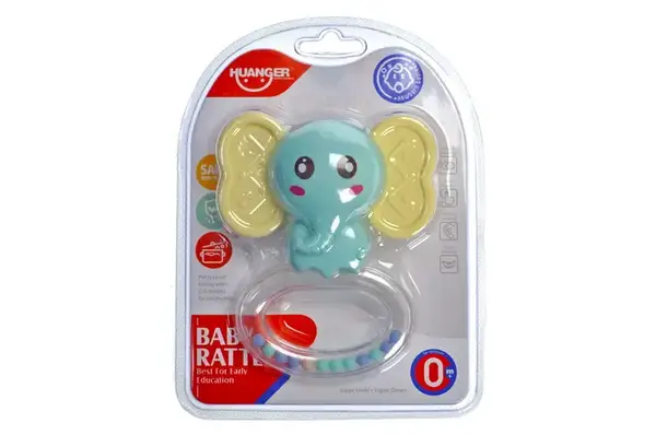 Брязкальце HE0161 "Слоник" на блістері р.17,8x13,6 см YG Toys купити