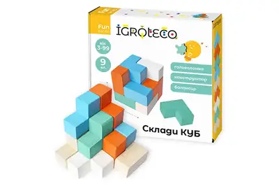 Головоломка-конструктор-балансир "Склади КУБ" 9 дет. 900170 IGROTECO купити