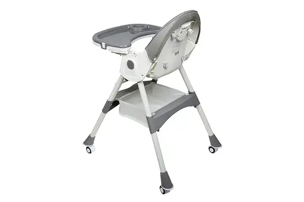 Стільчик для годування Kidoro One (ST-6540) Dark Grey, з екошкіри на колесах, у коробці р.52x25x43 см купити недорого в Україні, фото 3