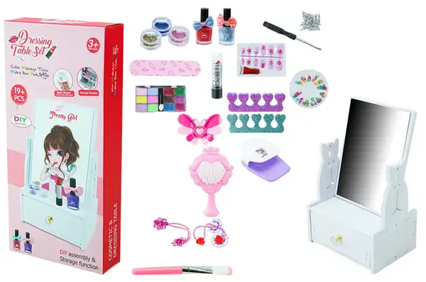 Трюмо 769-5 тіні для повік, лак, лампа, аксесуари, коробка р.41x6,2x19,6см купити