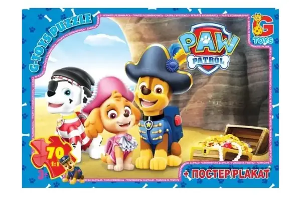 Пазли 70 ел. ТМ "G-Toys" із серії "Paw Patrol" (Цуценячий патруль) PW0826 купити