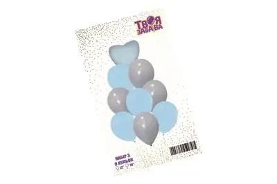 Набір з 9 повітряних кульок 11718 "Блакитне серце" ТМ "Твоя Забава" купити