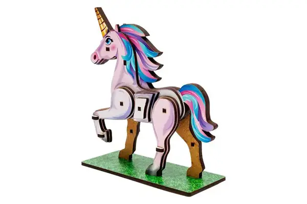 Конструктор 3D Puz-00970, дерев'яний"Turbo Unicorn" PuzzleOk купити недорого в Україні, фото 4