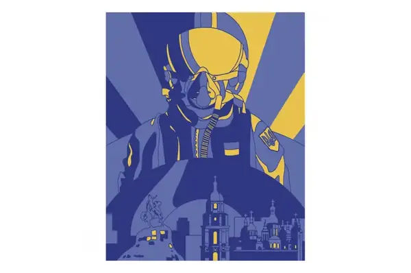 Набір для розпису по номерах р. 40*50 см "Привид Києва" з лаком SY6537 STRATEG купити