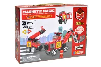 Конструктор магнітний "Пожежник" 23дет LQ656 р.27*19,5*7см купити
