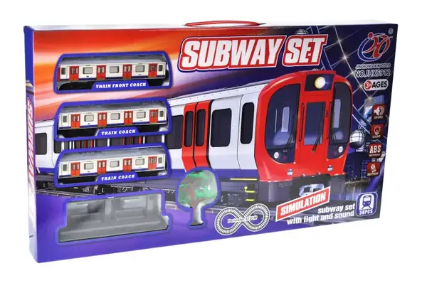 Залізна дорога JHX5912 "Метро" на батарейках, в коробці р.65,5x6,5x37 см YG Toys купити