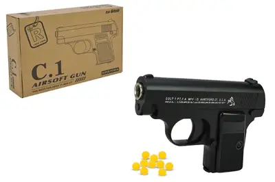 Пістолет металевий C.1 кульки, у коробці р.20x14x4см купити