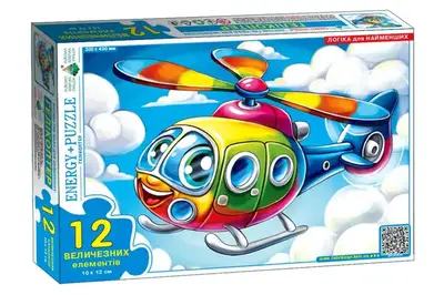 Пазл 12 елем. "Гелікоптер" КФІ купити