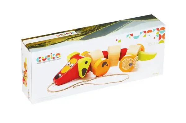 Дерев'яна іграшка "Такса-каталка" арт. 13623 CUBIKA купити недорого в Україні, фото 3