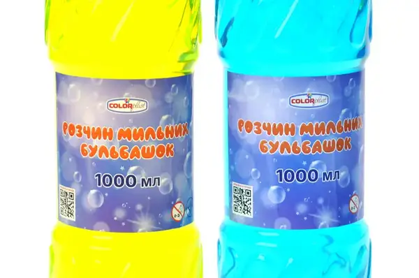 Запаска для мильних бульбашок кольорова 3450 1 л. Colorplast купити недорого в Україні, фото 3