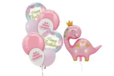 Набір з 9 повітряних кульок 21448 "Динозаврик" ТМ "Твоя Забава" купити