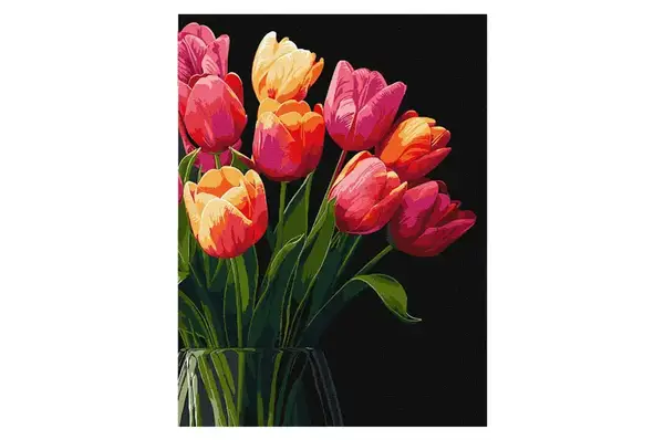 Набір для розпису по номерах "Аромат тюльпанів" KHO3279 30х40см IDEYKA купити