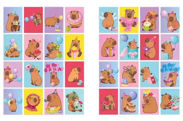 Розмальовка зі стікерами CB22 "Свято Капібари" Ideyka купити недорого в Україні, фото 2