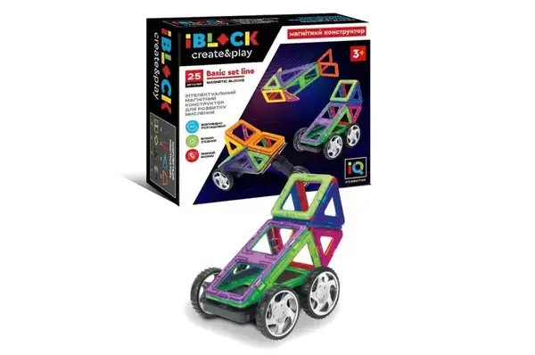 Конструктор магнітний IBLOCK PL-921-258 25 деталей, в коробці 29*24,5*8 см купити