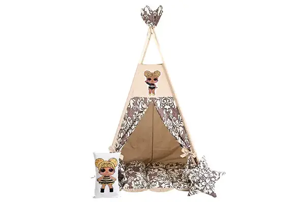 Вігвам - намет дитячий "Лялька-герой" пишний килимок, фіксатор, 2 подушки купити недорого в Україні, фото 2