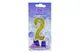 Свічка Balun 03701 цифра '2' біла золото 9 см купити недорого в Україні, фото 4760