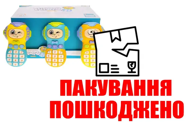 Брязкальце 855-40A "Телефон" на батарейках, в дисплеї 9 шт. YG Toys купити