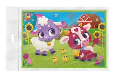 Пазли фомові "Корівка та овечка" VT1104-23 VladiToys купити