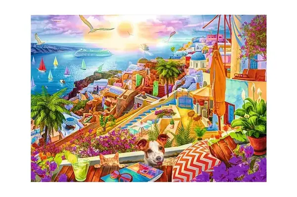 Пазли - 1000 елм. - 10842 "Преміум: Відвідини Санторіні" Trefl купити недорого в Україні, фото 2