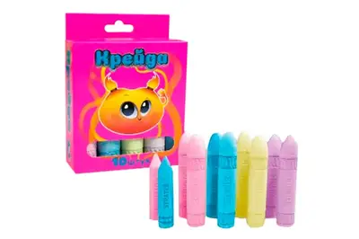 Крейда Фігурна - 10 штук різнокольорова 50118 STRATEG купити