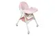 Стільчик для годування Kidoro One (ST-6540) Pink, з екошкіри на колесах, у коробці р.52x25x43 см купити недорого в Україні, фото 69460