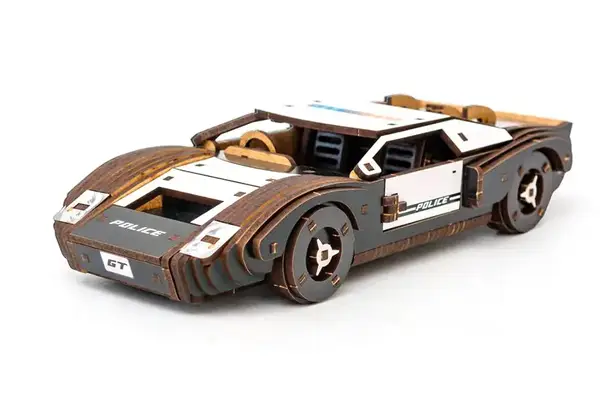 Конструктор Puz-26916 "Fast Car GT" дерев'яний, 164 дет., поліція, розмір моделі 23х6х11 см PuzzleOk купити недорого в Україні, фото 3