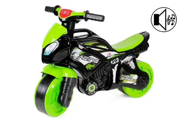 Мотоцикл музичний 5774 чорно-зелений ТЕХНОК купити недорого в Україні, фото 2