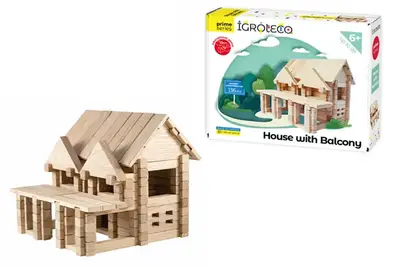 Будиночок з балконом 136 дет. 900248 IGROTECO купити