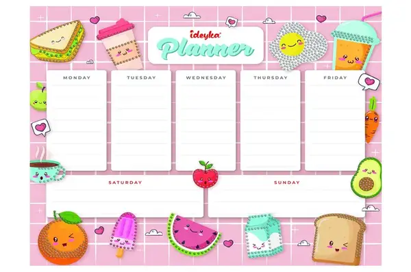 Планер з алмазною мозаїкою AMP20060 "Продукти" на магнітній основі р.32х40 см Ideyka купити