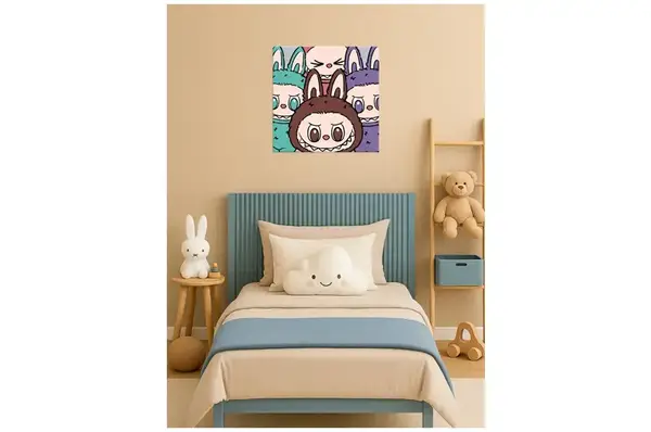 Набір для розпису по номерах 25x25 KHO1301 "Команда Лабубу" Ideyka купити недорого в Україні, фото 2