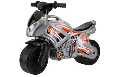 Мотоцикл 7105 сріблясто-чорний на видувних колесах ТЕХНОК купити